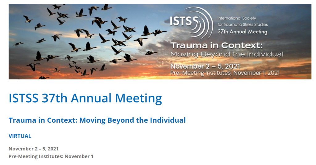 喜田 聡教授がInternational Society for Traumatic Stress Studies (ISTTS) 37th Annual Meeting "Moving